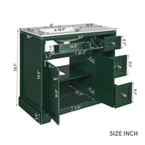 36" Vanity with Top for Bathroom, Modern Bathroom Storage Vanity Includes Adjustable Shelf, Soft N710P279991F