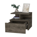 Augusta Floating Nightstand with 2-Tier Shelf and 1-Drawer B128P148657