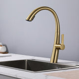 Single Handle Stainless Steel Pull Out Kitchen Faucet W1217125158