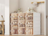 A row of six-layer foldable and stackable multi-size shoe racks is easy to assemble, with high 75438845