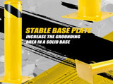 Safety Bollard Post, 36 Inch Height Steel Bollards, 4.5 Inch Diameter Parking Bollard, Yellow Powder 22986142