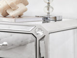 Champagne Gold Mirror Three Drawn Cabinet,Modern End Side, Mirrored Nightstand, Mirrored Side W1005P562320