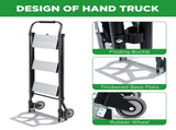 2 in 1 Step Ladder & Hand Truck,Aluminum 3 Step Stool,Folding Ladder with Anti-Slip Pedal,Heavy Duty 10145079