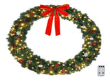 60in 220 Lights 600 Branches PVC Bow Decoration Garland Garden Garland Decoration Green 43730190