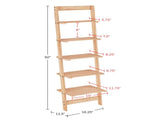 Ladder Bookshelf, 50-Inch Wooden Bookcase, Oak Finish 57601597