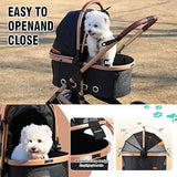 EchoSmile 4 in 1 Pet Stroller, Folding Lightweight Cat & Dog Stroller with Detachable Carrier, T2602P306354