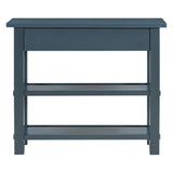 ZNTS TREXM Retro Console Table with Drawer and Two Sturdy Shelves for Entryway, Living Room N715P195561M