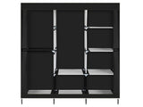 71" Portable Closet Wardrobe Clothes Rack Storage Organizer with Shelf Black 43726129