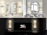 Contemporary Crystal Wall Light, Chrome Finish with Bubble Crystal, 2-Light Sconce for Bathroom, W1340P225796