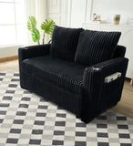 Sleeper Couch w/Pull Out Bed, Modern Corduroy Convertible Sleeper Bed, Small Love seat W1825P333318