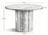 31.5 Inch Round Reception Desk for 4 People, Conference Table with Sturdy Base 85899311