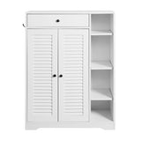 Freestanding Shoe Rack Organizer with 2 Shutter Door, Entryway Narrow Shoe with Adjustable W40981155