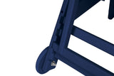 Lounge Chair with Side Table, 3-Piece Oversized Chaise Lounge Chair Set with Wood Texture,Navy W2103P254653