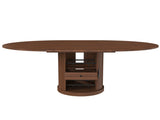 59" Extendable Oval Dining Table with 2-Tier Storage for 4-6, Space Saving Expandable Kitchen Table 36062043