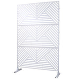 Outdoor & Indoor Privacy Metal Privacy 76" H48" W, Freestanding Decorative Privacy W465P193161