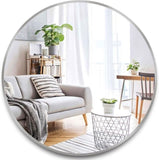 42 Inch Silver Metal Framed Round Bathrrom Mirror for Wall. W2203P304238