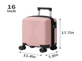 Non-TSA customs lock four-in-one PP trolley suitcase, 16in, 20in, 24in, 28in, PP material, rose gold 32533903