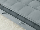 54.33 inch versatile foldable sofa bed in 3 lengths, modern sofa velvet pull-out bed, adjustable W2353P351264