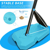 Use for Outdoor Height Adjustable 7.5 to 10ft Basketball Hoop 44 Inch Backboard Portable Basketball 35997796