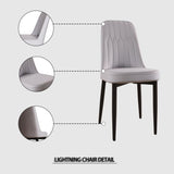 A set of 4 dining chair, modern style chair made of high-quality PU Leather fabric with thick soft W2189140237