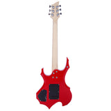 ZNTS Novice Flame Shaped Electric Guitar HSH Pickup Bag Strap Paddle Rocker Cable Wrench Tool Red 29570435