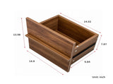 Modern Walnut TV Stand, Large Media Entertainment Center with 4 Storage Drawers, Minimalist TV W331P533617