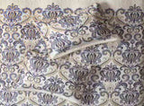 6 Piece Reversible Quilt Set with Throw Pillows Navy/Tan Full/Queen B03597400