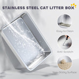 Stainless Steel Enclosed Litter Box for Cats 46158686