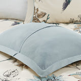 7 Piece Printed Cotton Twill Comforter Set Khaki King B03597225