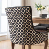 A&A Furniture, Ultra Side Dining Chair, Thickened fabric chairs with neutrally toned solid wood W1143P154100