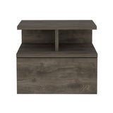 Adele Floating Nightstand with Drawer and Open Storage Shelves B070P188830