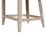 Newport 26.5" Coastal Curved Back Upholstered Counter Stool, Two-Tone Neutral Gray Polyester Wool B2719P238399