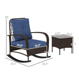 Rattan Chaise Lounge ChairWicker Patio Furniture Set 05209292