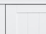 Bathroom Wall Cabinet with Vertical-Slatted MDF Doors and Painted Finish 22.13*5.12*23.03in White 34148523