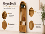 Arched Top Hall Tree with Bench and Shoe Storage,mudroom bench with storage,70.3"Arch Coat Rack with 81770398
