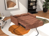 Corduroy Double Sleeper Sofa With Pull-Out Bed, 2 Pillows & Side Storage Pocket 16204161