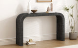 52" Wood Console Table with Curved Edge, Natural Texture, Perfect for Entryways and Living Rooms N760P282826B