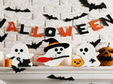 ute Ghost Halloween Decorations Indoor, Wooden Tiered Tray Decor Table Sign Set of 3, Black Cat Bat 14847370