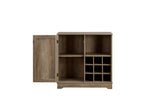 Wine Bar Cabinet for Liquor and Glasses, Farmhouse Coffee Bar, Cabinet with Wine Rack Barn Door W1758P210362