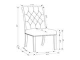 Set of 2 Fabric Upholstered Dining Chairs, Beige B016P224580