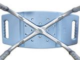 Bath Chair, Blue, Square Seat, PE Blow-molded Board & Aluminum Tube 32406010