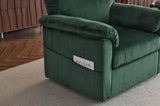 33 Inch Oversized Swivel Corduroy Lounge Chair - Plush Cushioned Armchair for Living Room, Bedroom, W1829P265011