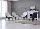 Modern PU Leather Dining Chairs Ergonomic High-Back Kitchen Chairs with Carbon Steel Legs, W2699P401053