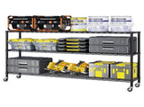 6-tier disassembly and assembly with adjustable spacing. With adjustable feet and wheels. Iron 58676161
