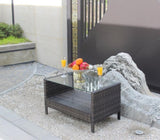Outdoor patio Furniture Coffee Table with clear tempered glass W20967099