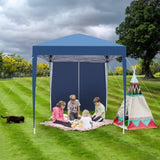 ZNTS 2 x 2m Two Doors & Two Windows Practical Waterproof Right-Angle Folding Tent Blue 50301898