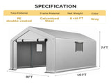 8x10 FT Storage Shed with 2 Roll-up Windows, Heavy Duty Bike Tent 38004674