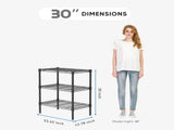 3-Tier Storage Shelf Unit,31-Inch Metal Wire Shelving Rack ,Adjustable Layer 13437255