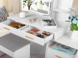Particleboard Triamine Veneer 4 Drawers 1 Storage Cabinet 2 Shelves Mirror Cabinet Dressing Table 43623598