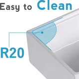 30 Inch Fireclay Farmhouse Sink-30"x 20"White Workstation Reversible Ceramic Farm Apron Front W1386P317493
